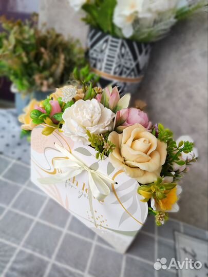 Букет из мыла ручной работы цветы