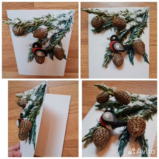 Открытки ручной работы Квиллинг (цена в описании)