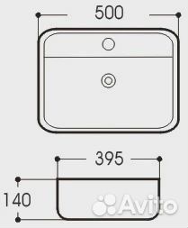 Раковина накладная Aquatek Вега AQ5506-00 на стол