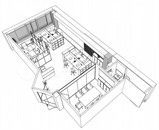 Офис, open space 120 м²