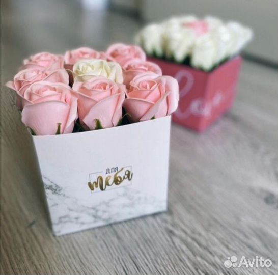 Букет роз из мыла