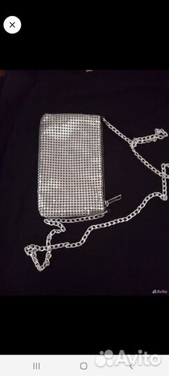 Платье с пайетками с клатчем