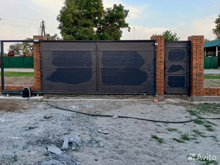 Ворота Откатные С калиткой