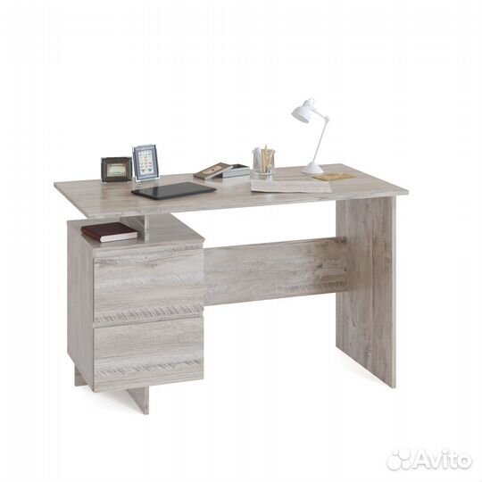 Письменный стол спм-19, цвет дуб юкон, шхгхв 120х60х74 см., письменный стол, универсальная сборка