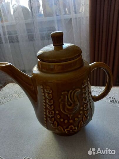 Конфетница и чайник керамические СССР