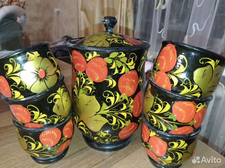 Деревянный набор для холодных напитков