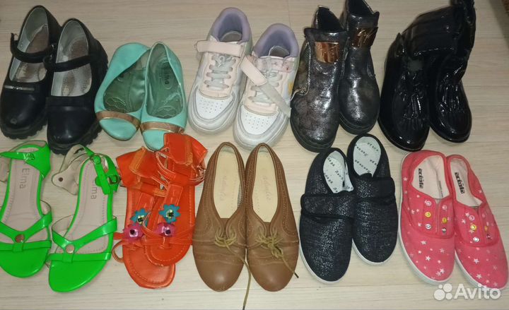 Большой пакет обуви на девочку 35/36/37размер
