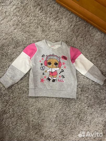 Джинсы Rezerved, стрейч, толстовка Lol