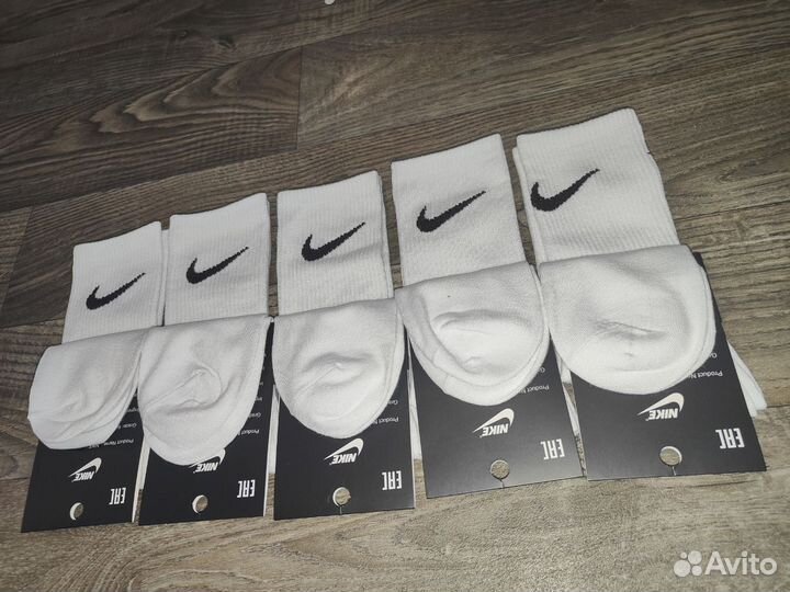 Носки nike высокие белые оригинал
