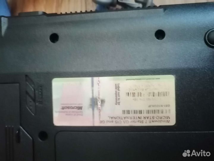 Нетбук msi на запчасти