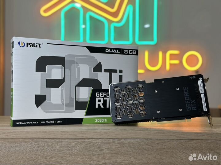 Видеокарта Palit RTX 3060 Ti Dual с коробкой