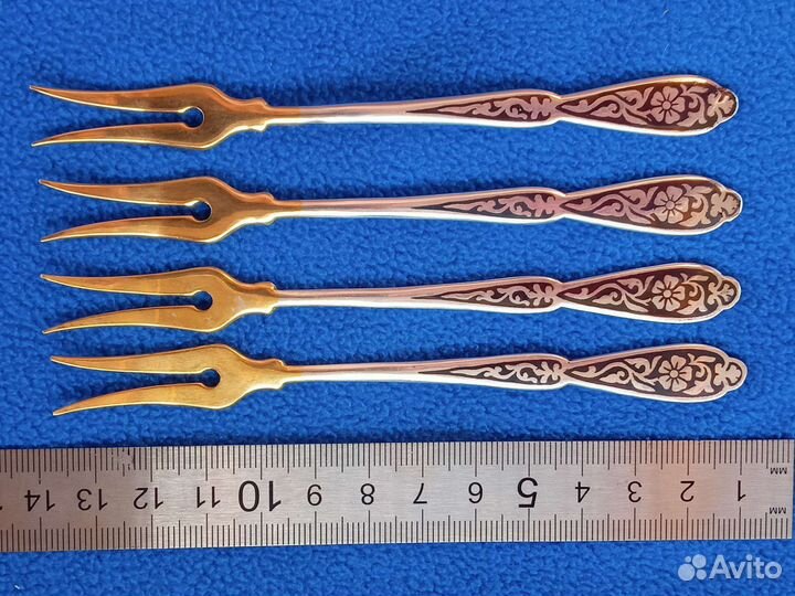 Вилки для лимона серебро 875