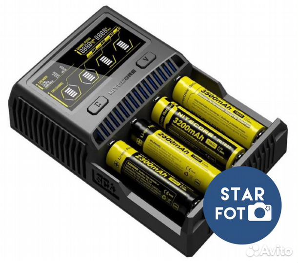 Зарядное устройство AA 18650 nitecore SC4 3000mah