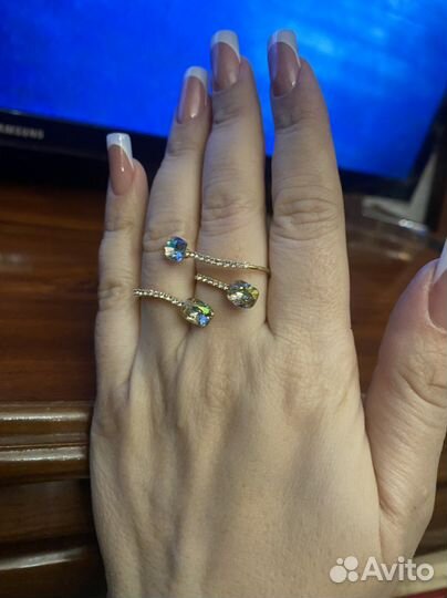 Кольцо бижутерия под золото