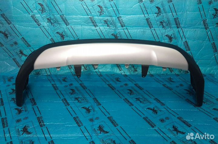 Задний бампер Рав 4 4 под установку синий металлик