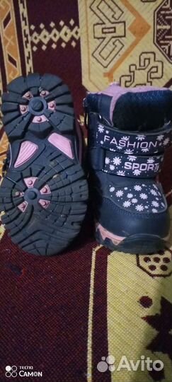 Зимние ботинки для девочки 22