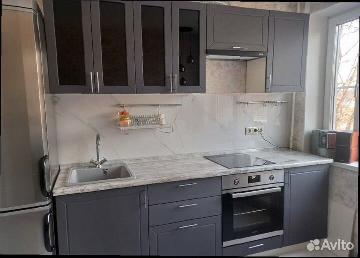 Кухня серая модульная новая