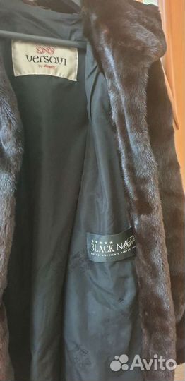 Шуба норковая blackglama с капюшоном