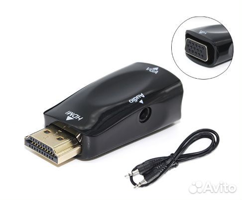 Конвертор-переходник hdmi VGA со звуком компактны