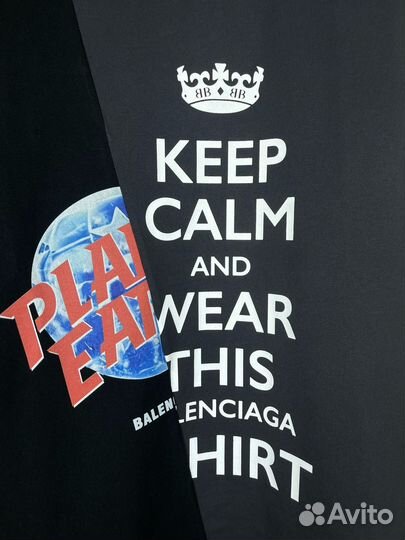 Футболка Balenciaga Eart Keep Calm District