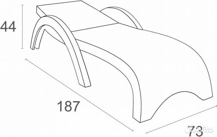 Шезлонг антрацит пластиковый GS 1009