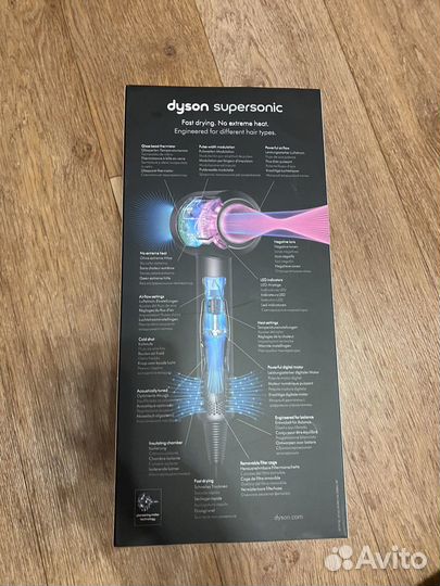 Фен dyson supersonic hd07, 1600 Вт, фуксия и серый