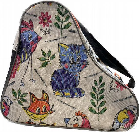 Сумка для коньков Calambus малый звери белая