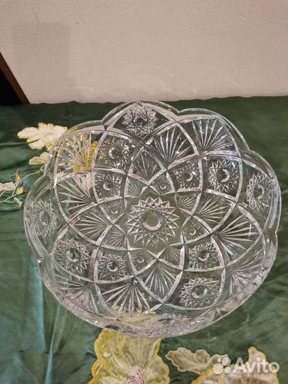 Большая хрустальная ваза СССР