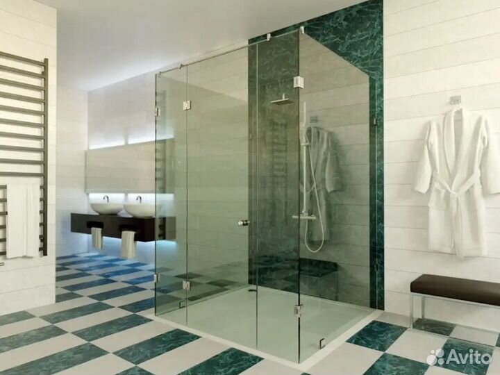 Душевая кабина с матовым стеклом