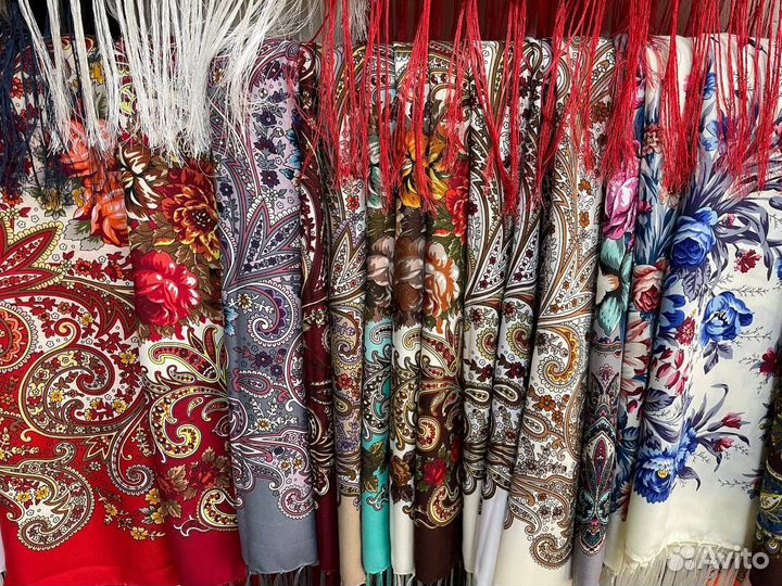 Платки Павлопосадские узоры Россия 120x120