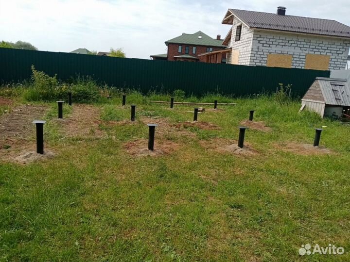 Винтовые сваи + монтаж