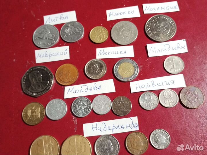 Иностранные монеты стран на букву 
