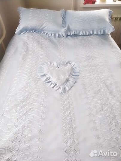 Покрывало на 2 х спальную кровать бу с подушками