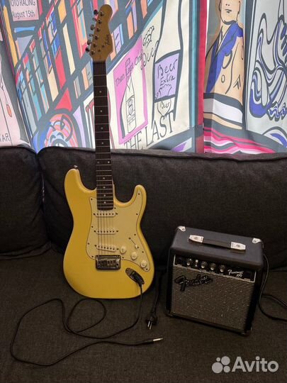 Гитара Russtone и комбик fender frontman 10g