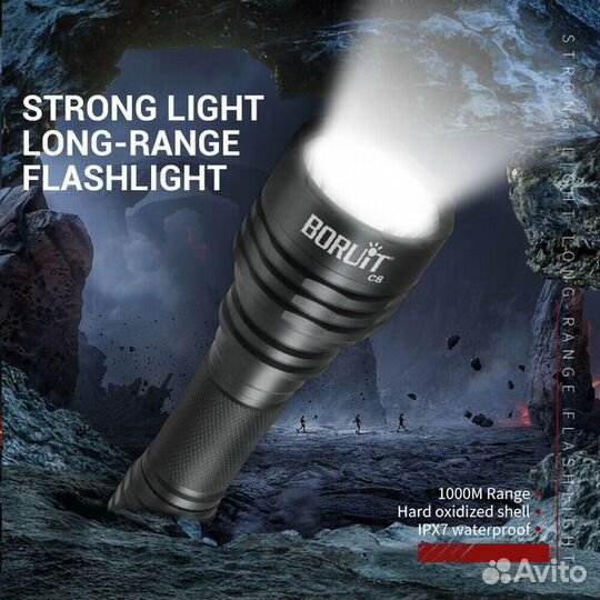 Фонарь ручной (1LED-osram NM1) (boruit C8)