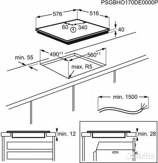 Варочная панель electrolux EHF6240XXK