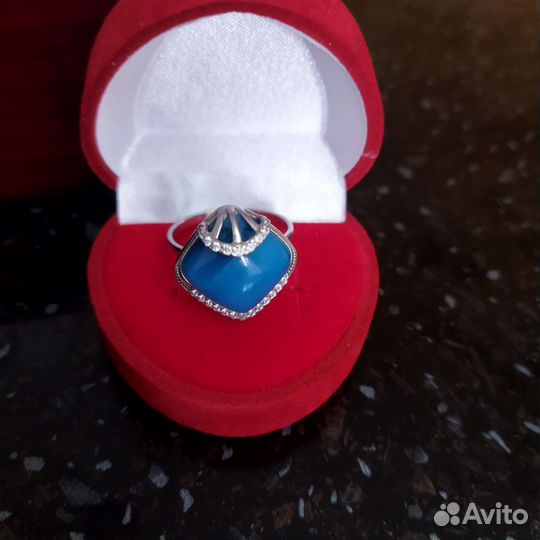 Серебряное кольцо бирюза
