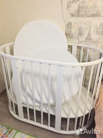 Кроватка трансформер круглая