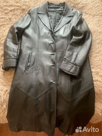Кожаный плащ 50 52