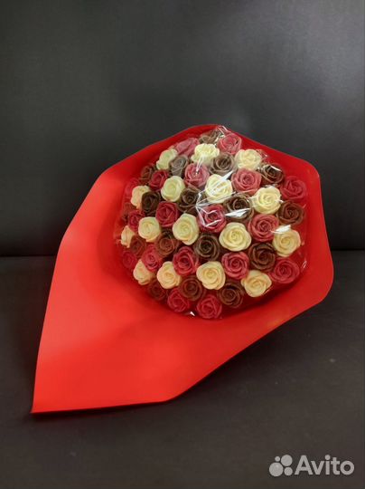 Шоколадные Розы - 51 шт в Букете