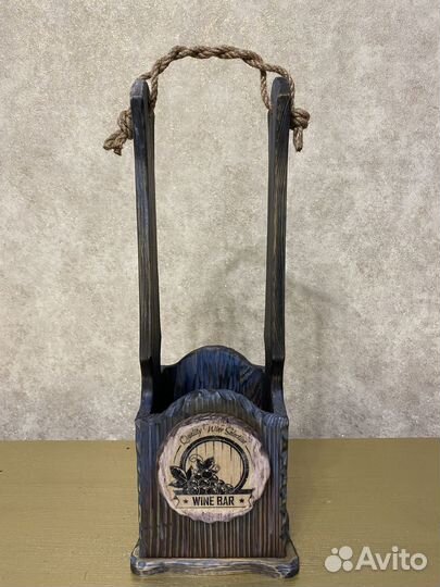 Деревянный подарочный ящик для бутылки