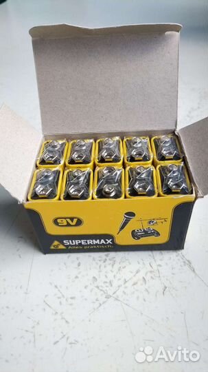 Батарейки krona 9V (10шт) солевые