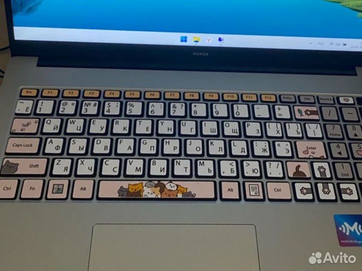 Наклейки для клавиатуры, нанесение русских букв