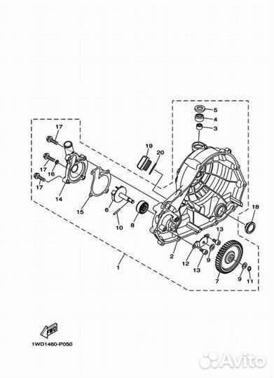 Крышка двигателя Yamaha YZF-R3, MT-03