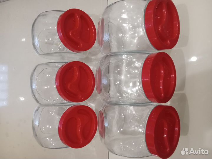 Банки для сыпучих продуктов на 2 литра