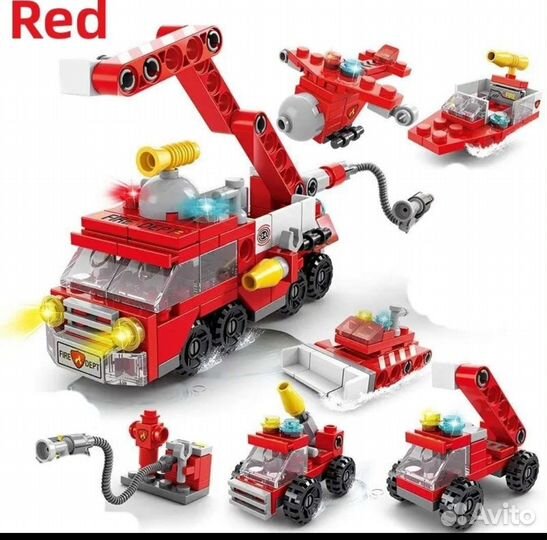 Машина пожарная и дальнобой lego