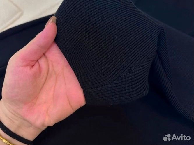 Трикотажное теплое платье для беременных