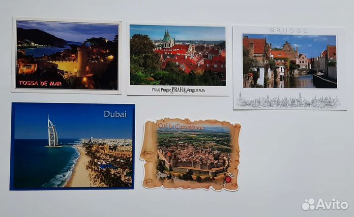 Открытки туристические, из разных стран