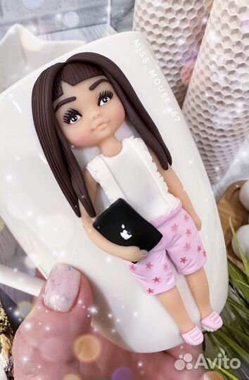 Кружки из полимерной глины по фото