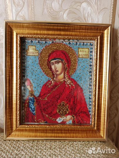 Картина вышивка бисером. Икона бисером